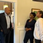 Benny White for Naperville Mayor talks to his supporters